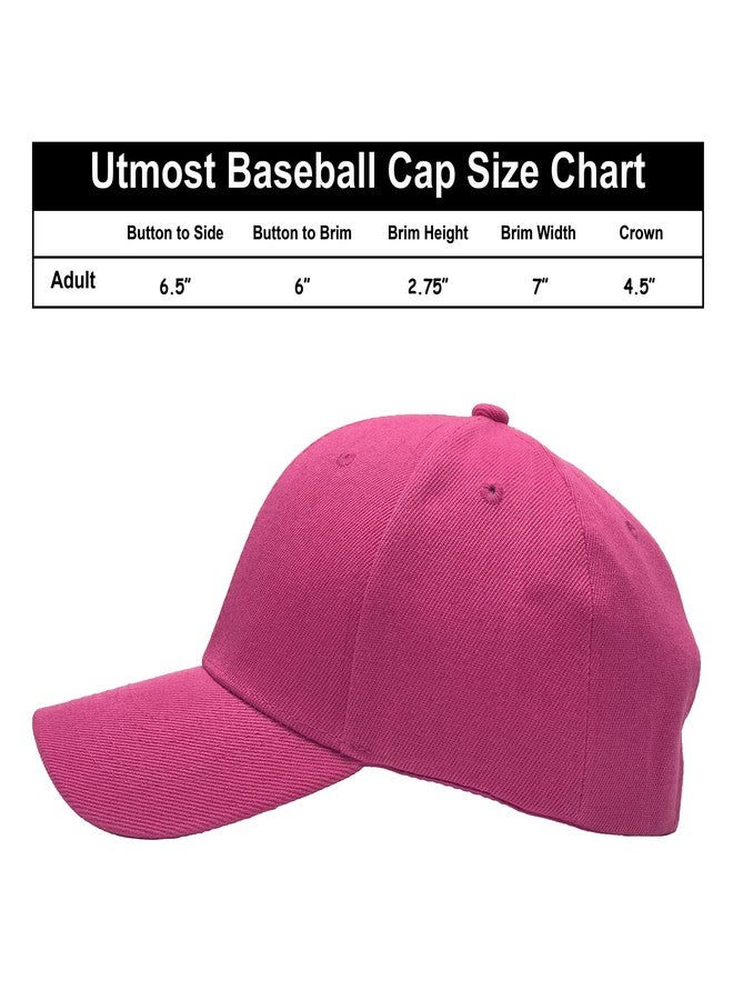 Utmost Structured Baseball Cap with Adjustable Closure - Performance Hat for Outdoor Activities and Custom Embroidery (1pc Hot Pink) - Image 4
